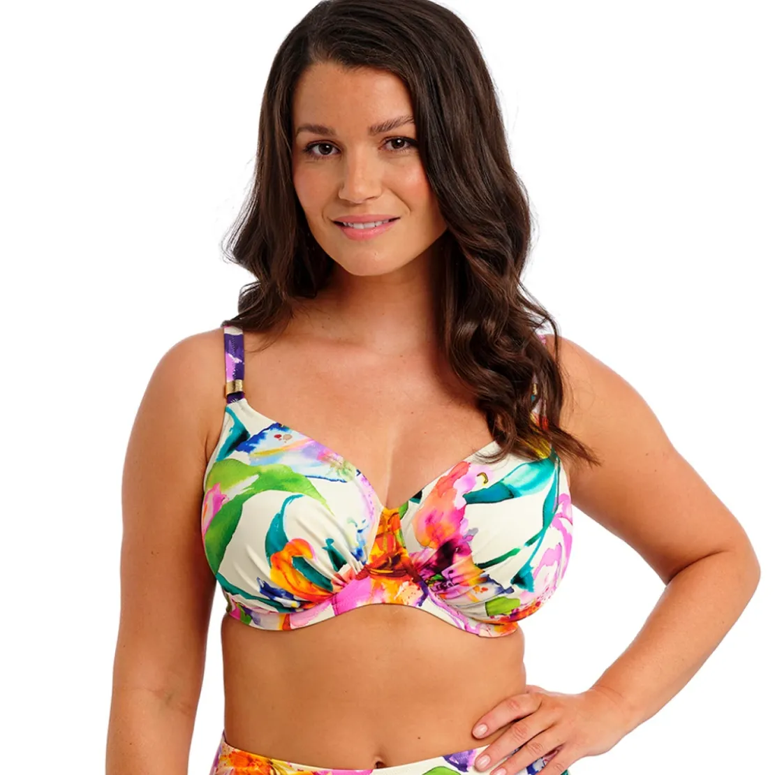Fantasie BainHaut de bikini à armatures à bonnets plissés à motifs floraux multicolore- IGUAZU FALLS