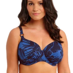 Fantasie BainHaut de bikini à bonnets froncés et couverture totale bleu- MALABAR COAST