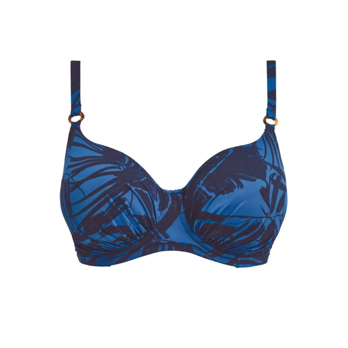 Fantasie BainHaut de bikini à bonnets froncés et couverture totale bleu- MALABAR COAST