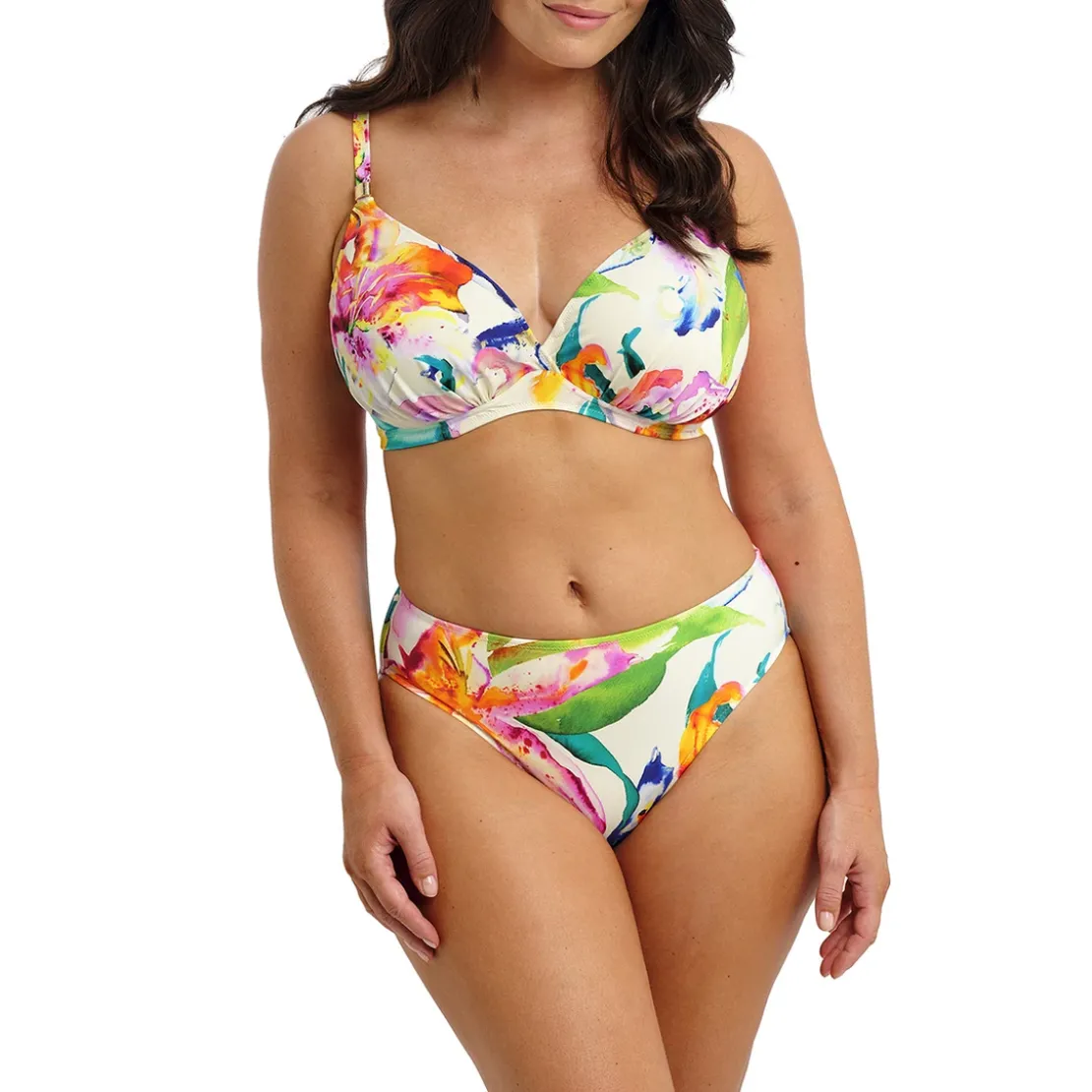 Fantasie BainHaut de bikini plongeant à motif floraux multicolore- IGUAZU FALLS
