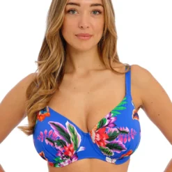Fantasie BainHaut de maillot de Bain - Bleu - Motif Floral HALKIDIKI- HALKIDIKI