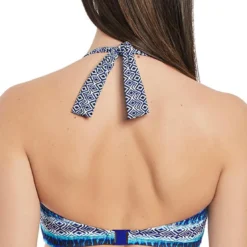 Fantasie BainHaut de maillot de bain bandeau twisté à armatures Imprimé - bleu- Lamanga