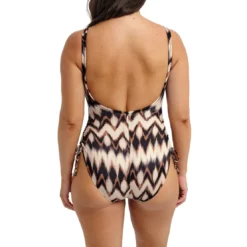 Fantasie BainMaillot de bain Col en V avec jambe réglable marron- SABANA