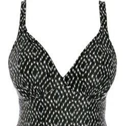Fantasie BainMaillot de bain une pièce plongeant à armatures Imprimé - Noir et Crème- Byron Bay