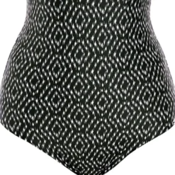 Fantasie BainMaillot de bain une pièce plongeant à armatures Imprimé - Noir et Crème- Byron Bay