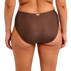 Fantasie BainSlip Bikini taille haute marron- SABANA