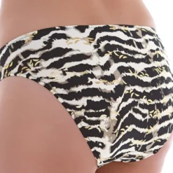 Fantasie BainSlip de bain froncé - Noir et Crème- Milos