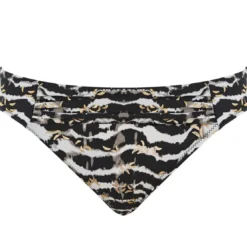 Fantasie BainSlip de bain froncé - Noir et Crème- Milos