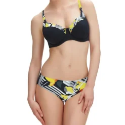 Fantasie BainSlip de bain mi-couvrant imprimé - Noir BEZIERS- Béziers