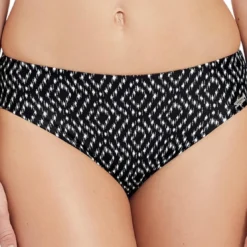 Fantasie BainSlip de bain mi couvrant plissé Imprimé- Noir- Byron Bay