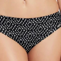 Fantasie BainSlip de bain mi couvrant plissé Imprimé- Noir- Byron Bay