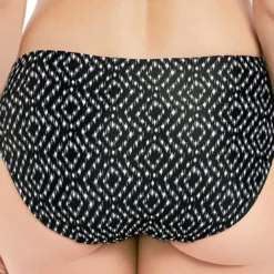 Fantasie BainSlip de bain mi couvrant plissé Imprimé- Noir- Byron Bay