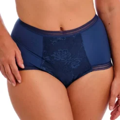 FantasieCulotte taille haute bleu marine en coton- FUSION LACE
