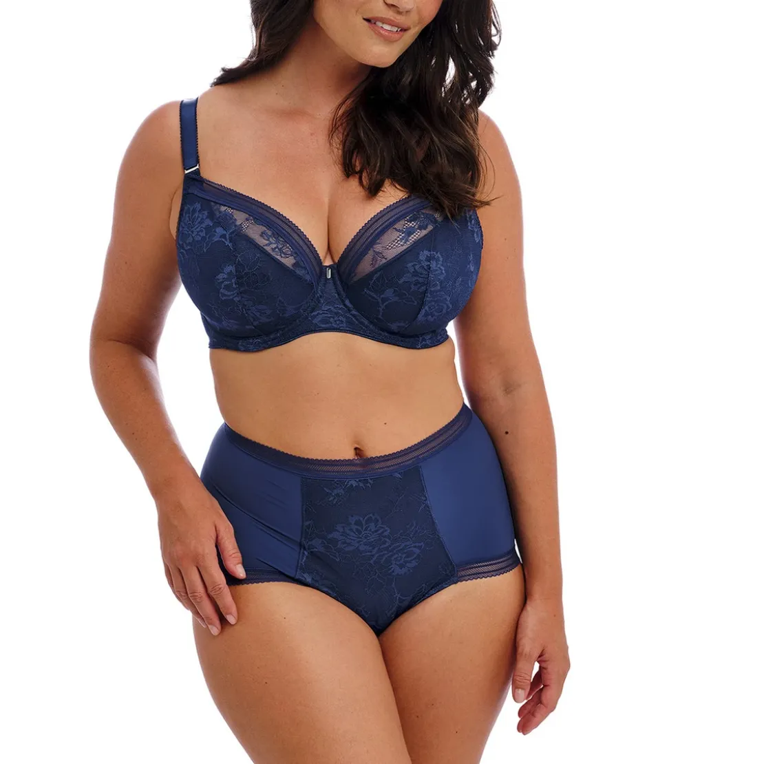 FantasieCulotte taille haute bleu marine en coton- FUSION LACE