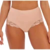 FantasieCulotte taille haute en maille opaque et bordure en dentelle - Natural Beige Fantasie- Reflect