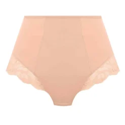 FantasieCulotte taille haute en maille opaque et bordure en dentelle - Natural Beige Fantasie- Reflect