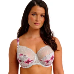 FantasieSoutien-gorge Renfort latéral Blanc à motifs fleuris- PIPPA