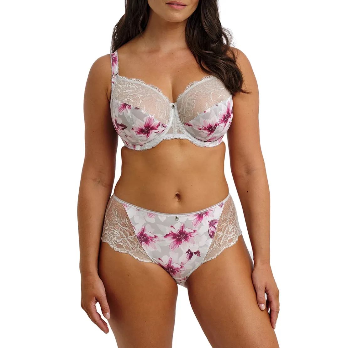 FantasieSoutien-gorge Renfort latéral Blanc à motifs fleuris- PIPPA