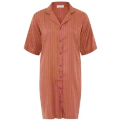 FemiletHaut de pyjama - Chemise Longue à manches courtes - Orange Femilet- ANNA en viscose- ANNA