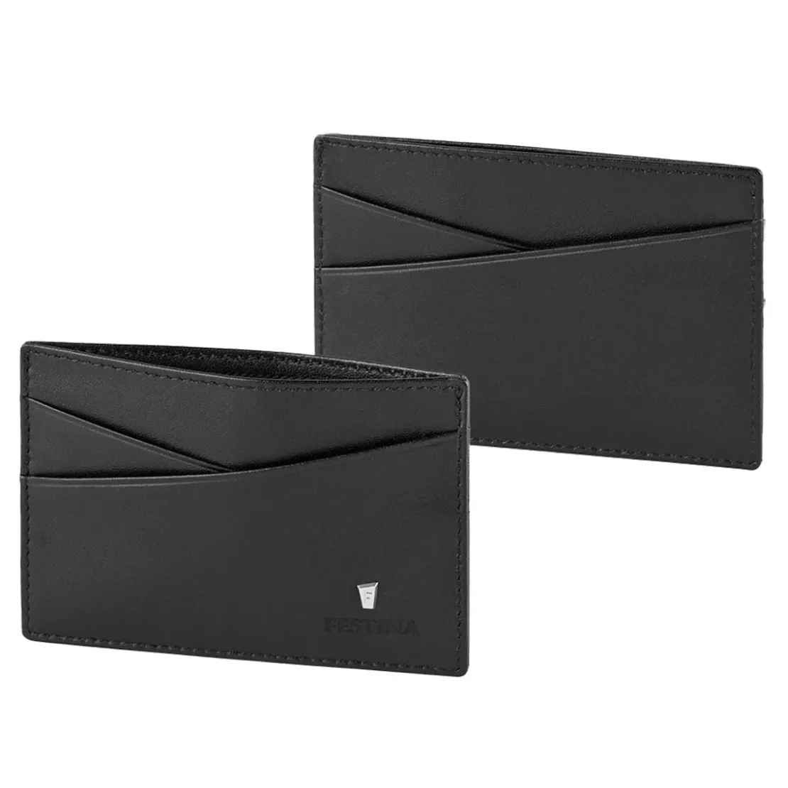FestinaPorte Carte Homme en cuir lisse Noir - CLASSIQUE