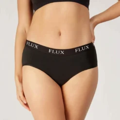 Flux UndiesShorty Menstruel flux léger et moyen Flux Undies noir- Boyshort
