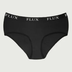 Flux UndiesShorty Menstruel flux léger et moyen Flux Undies noir- Boyshort