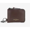 Fred PerryPorte Clés en cuir mat marron