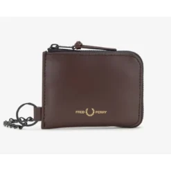 Fred PerryPorte Clés en cuir mat marron