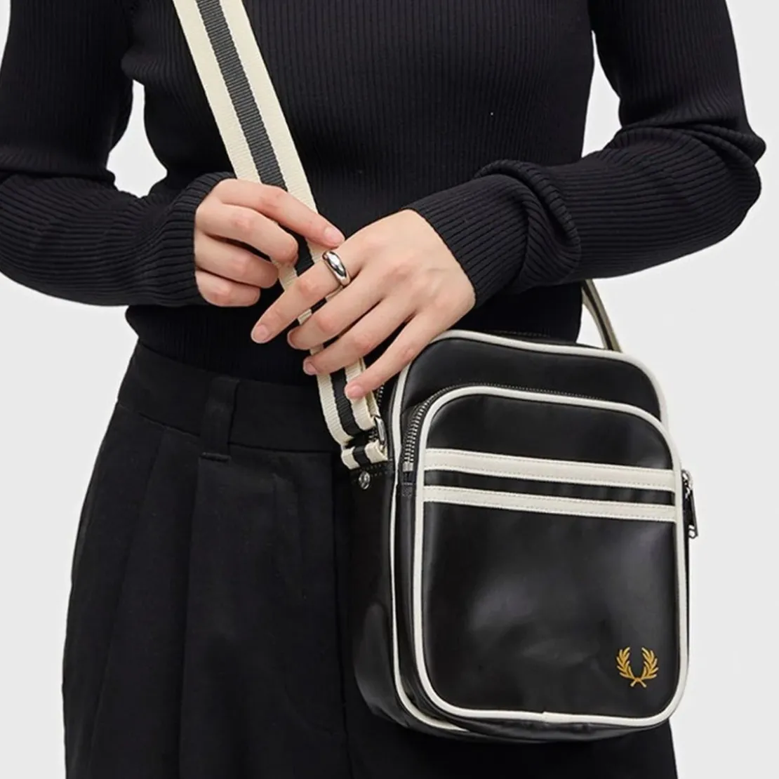 Fred PerrySac porté travers classic noir