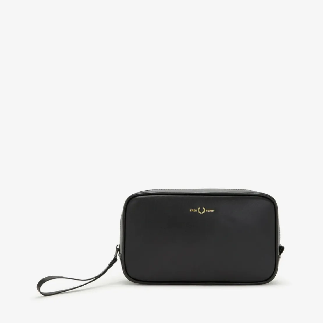 Fred PerryTrousse de toilette en cuir bruni - Noire