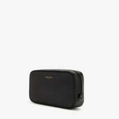 Fred PerryTrousse de toilette en cuir bruni - Noire