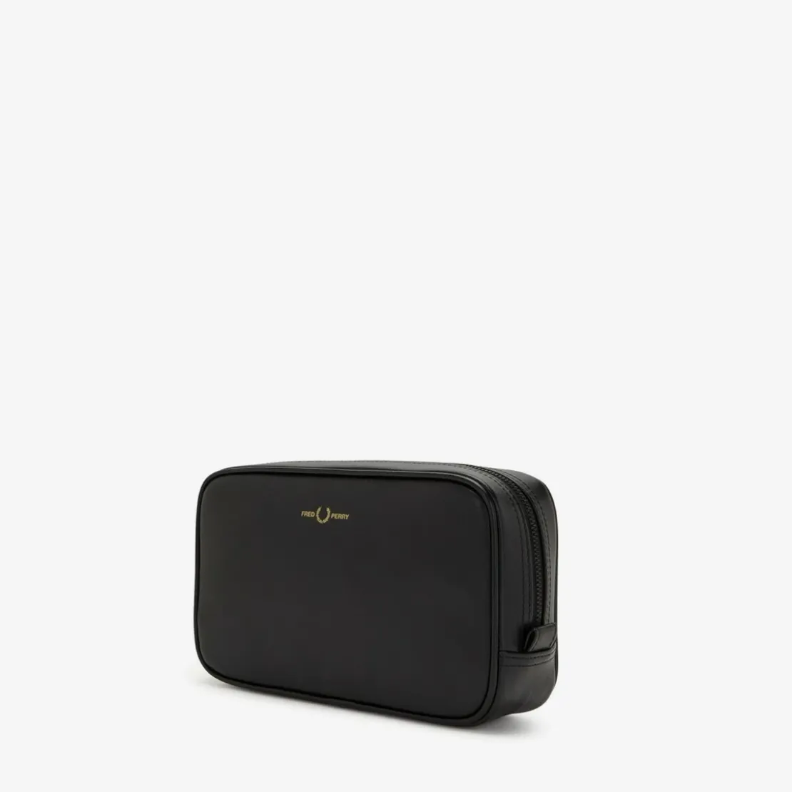 Fred PerryTrousse de toilette en cuir bruni - Noire
