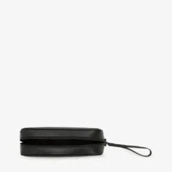 Fred PerryTrousse de toilette en cuir bruni - Noire