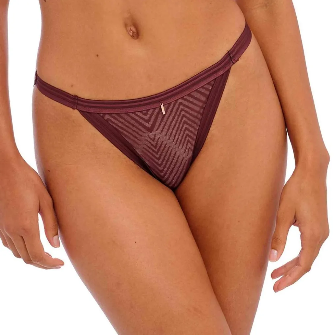 FreyaCulotte classique en dentelle graphique Freya Rouge - Tailored