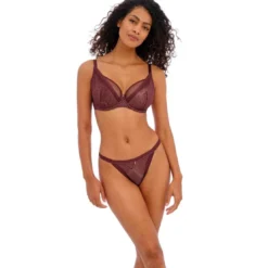 FreyaCulotte classique en dentelle graphique Freya Rouge - Tailored