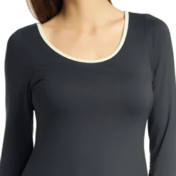 Freya LoungeTop manches longues support intégré Freya Lounge SWEET DREAMS charcoal gris en coton