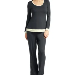 Freya LoungeTop manches longues support intégré Freya Lounge SWEET DREAMS charcoal gris en coton