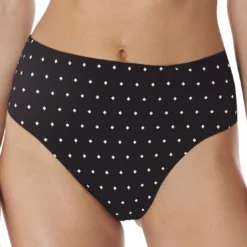 Freya maillotCulotte de bain taille haute noire- Jewel Cove