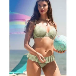 Freya maillotCulotte de bain à volant - Freya Maillots Verte en nylon- CHECK IN