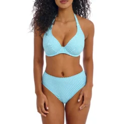 Freya maillotCulotte de bain taille Haute - Turquoise- Jewel Cove