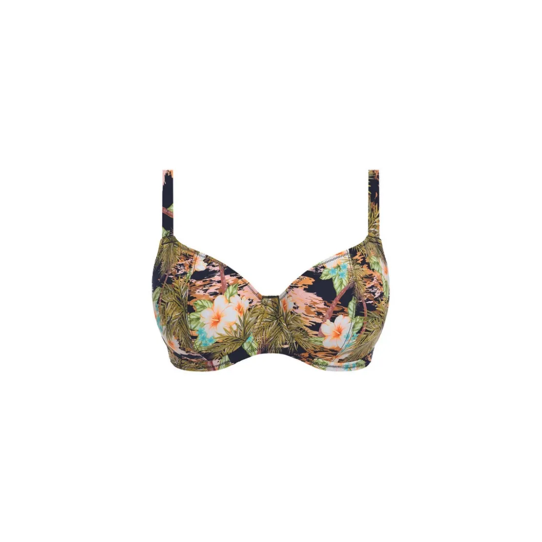 Freya maillotHaut de maillot plongeant noir- BAHAMA SHORES
