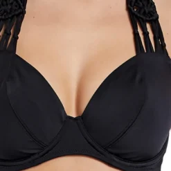 Freya maillotHaut de maillot de bain tour de cou à armatures Noir MACRAME- Macrame