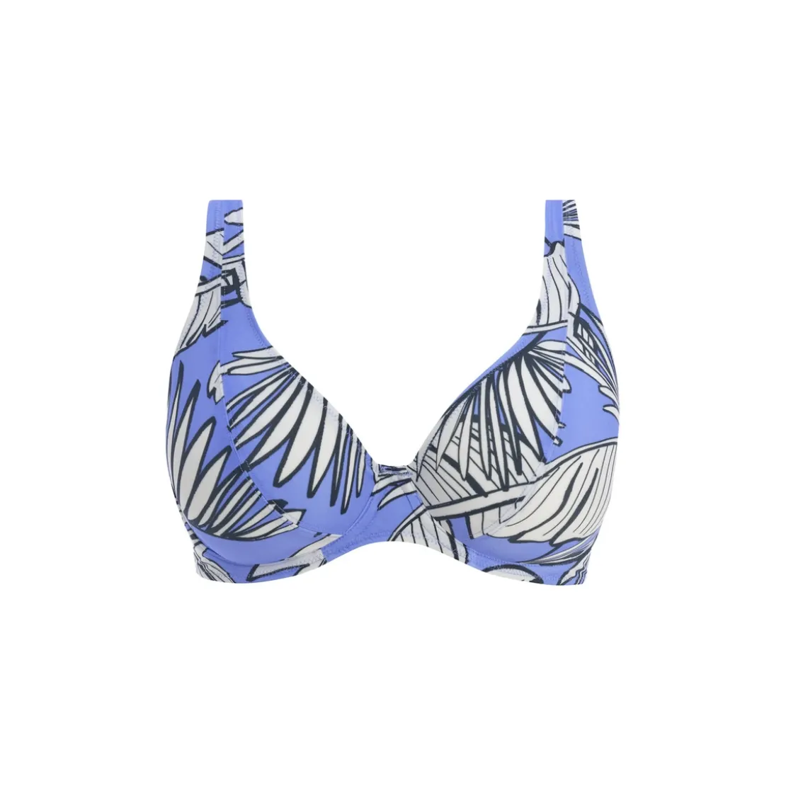 Freya maillotHaut de maillot de bain triangle - Bleu fleurie- MALI BEACH