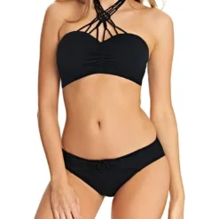 Freya maillotHaut de maillot de bain bandeau paddé à armatures Freya MACRAME black-Freya Maillots noir- Macrame