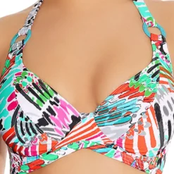 Freya maillotHaut de maillot de bain tour de cou carnival Freya Maillots bleu en nylon- Mardi Gras