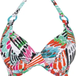 Freya maillotHaut de maillot de bain tour de cou carnival Freya Maillots bleu en nylon- Mardi Gras