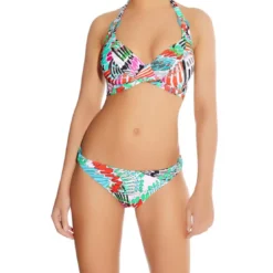 Freya maillotHaut de maillot de bain tour de cou carnival Freya Maillots bleu en nylon- Mardi Gras