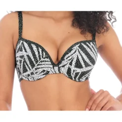 Freya maillotHaut de maillot de bain plongeant armatures Noir - Freya- GEMINI PALM