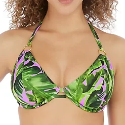 Freya maillotHaut de maillot de bain tour de cou armatures Vert - Freya - JUNGLE OASIS