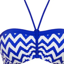 Freya maillotHaut de maillot de bain bandeau à armatures Bleu blanc- Making Waves
